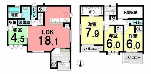 愛知県北名古屋市井瀬木鴨 3680万円 4LDK