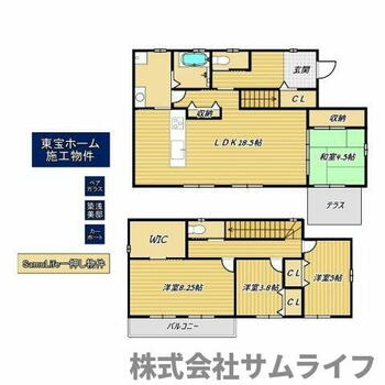 サニーガーデン椿　中古住宅 テラスもあり洗濯物も安心