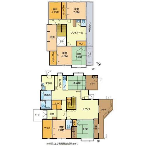西区島崎３丁目戸建 居室はすべて６帖以上を確保し、ゆとりの空間が広がります。