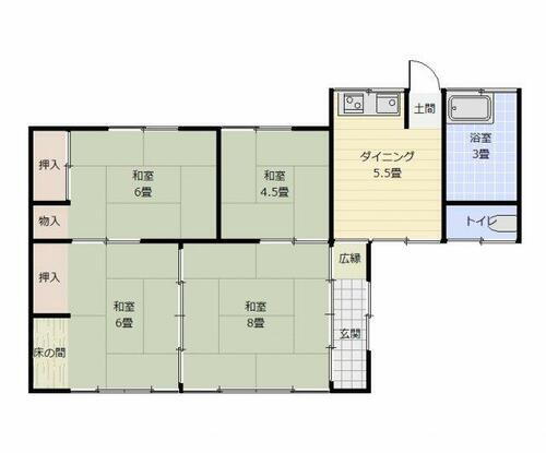 福島県郡山市三穂田町富岡字平之允 1280万円 4LK