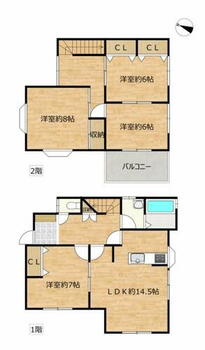 三重郡菰野町大字田口　戸建て 間取り図です。