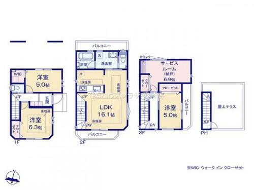 江戸川区大杉１丁目　新築一戸建て 間取り