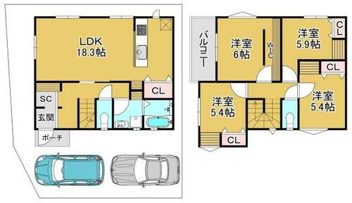 大阪府堺市中区土師町２丁 4448.2万円 4LDK