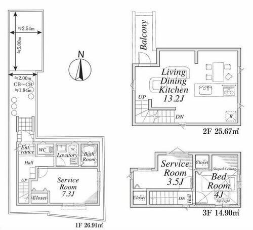 高松２丁目　新築戸建て 洋室と記載の居室に関して、建築基準法上では一部「納戸」扱いとなる可能性がございます。