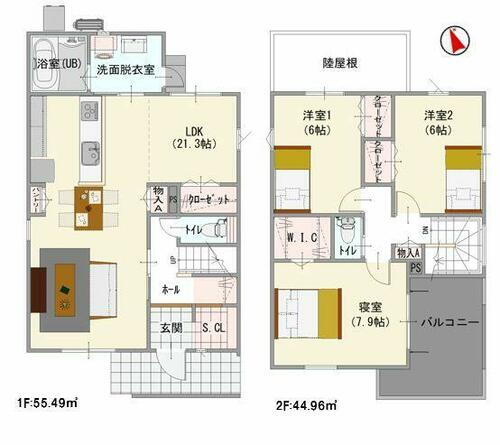 愛知県北名古屋市北野五反畑 徳重・名古屋芸大駅 新築一戸建て 物件詳細