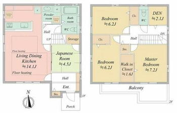 宇都宮市平松本町　大和ハウス工業（株）施工 リビングを通り2階へ繋がる設計で、ご家族が顔を合わせる機会が自然と増えます。