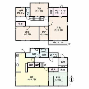 三木市志染町青山３丁目 全居室6.0帖以上の広さが確保された住まい。WIC・納戸など収納スペースが豊富です。