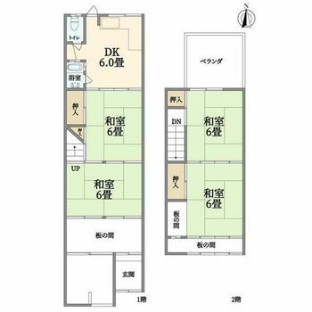 大阪府大阪市東住吉区南田辺５丁目 間取図