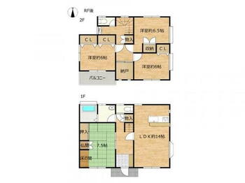 愛西市草平町道下　戸建て 【リフォーム済】1階にLDKと和室、2階に洋室3部屋の4LDKです。ご家族で生活しやすい間取です。