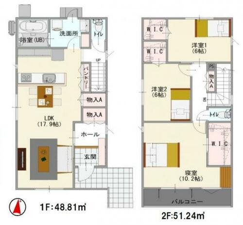 Ａｓｏｂｉ－創家　熊本市北区楠第二　１号棟 間取りは生活のしやすさを重視。家族みんなが気持ちよく過ごすための構造と使いやすい間取りを実現。