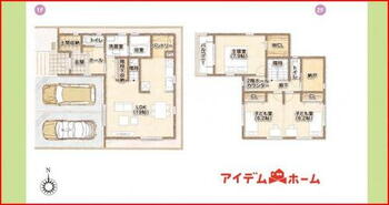 一宮市大和町　全２棟　１号棟 1号棟　間取り図  休日、平日問わずお気軽にお問合せください。