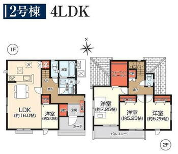 ｔ　平泉崎　新築建売住宅　全２棟 １号棟間取り