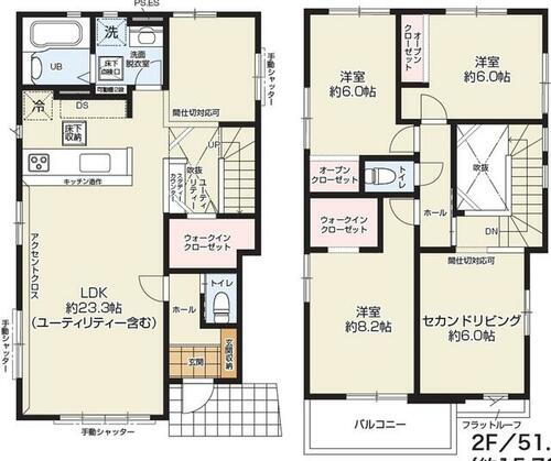 Ｓｔｙｌｅ熊本市南区近見１期　３号棟 ３号棟：洋室最大約８帖で個人のお部屋も広々としています。ＷＩＣは２か所にあり収納充実です。