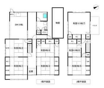 松本市梓川梓中古住宅 間取図