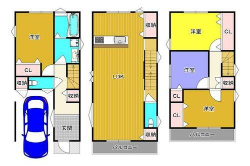 大阪府寝屋川市平池町 3480万円 4LDK