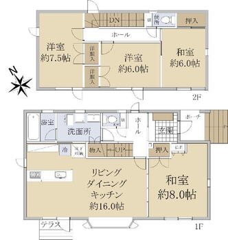 新琴似十条１６　１９８０万円 1980万円、4LDK、土地面積194.47m<sup>2</sup>、建物面積111.78m<sup>2</sup> 