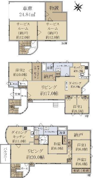 北海道北広島市山手町３ 北広島駅 中古住宅 物件詳細