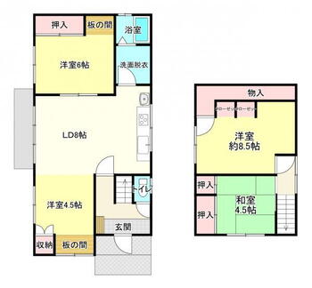 藤野一条８　７８０万円 780万円、4LDK、土地面積181.81m<sup>2</sup>、建物面積77.76m<sup>2</sup> 