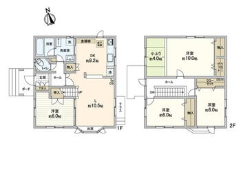 里塚三条４　１７９０万円 1790万円、4LDK、土地面積203.58m<sup>2</sup>、建物面積119.24m<sup>2</sup> 間取図