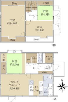 上野幌三条５（上野幌駅）　２４８０万円 2480万円、4LDK、土地面積216.13m<sup>2</sup>、建物面積128.84m<sup>2</sup> 