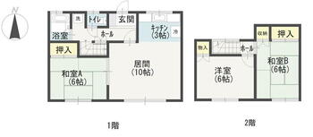 東旭川南一条８　１３０万円 130万円、3LDK、土地面積141.73m<sup>2</sup>、建物面積68.85m<sup>2</sup> 