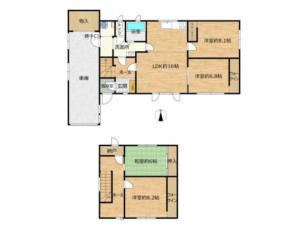 富丘二条３（稲積公園駅）　２４４９万円 2449万円、4LDK、土地面積206.96m<sup>2</sup>、建物面積116.43m<sup>2</sup> 間取は４LDKです。1階に洋室が2間、2階に洋室1間と和室1間です。1階の洋室はリビングと繋げて使うこともできます。