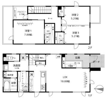 澄川四条８（自衛隊前駅）　３９８０万円 3980万円、3LDK、土地面積131.73m<sup>2</sup>、建物面積107.47m<sup>2</sup> 