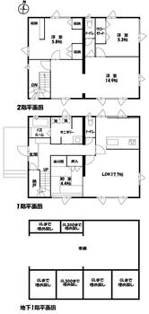 中ノ沢４　２２８０万円 2280万円、4LDK、土地面積289.86m<sup>2</sup>、建物面積148.37m<sup>2</sup> 