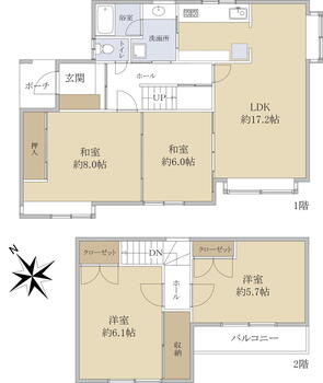 平岡六条３　１８８０万円 1880万円、4LDK、土地面積187.36m<sup>2</sup>、建物面積98.94m<sup>2</sup> 