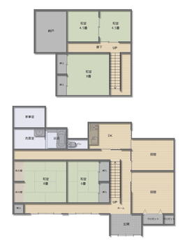 字下野（能代駅）　１０３０万円 1030万円、5LDK+S（納戸）、土地面積436.88m<sup>2</sup>、建物面積404.52m<sup>2</sup> 