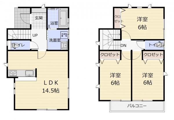 上飯田２　３１８０万円 3180万円、3LDK、土地面積101.48m<sup>2</sup>、建物面積79.37m<sup>2</sup> 3～4人家族に丁度良いコンパクト3LDK♪＋*