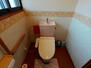 広野字上通（余目駅）　９９５万円 一階トイレ。いつまでも清潔な空間であって頂けますように、目に留まるだけではなく、汚れをふき取り易いフロアと壁紙をチョイス致しました。