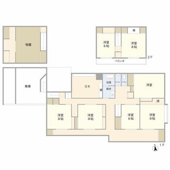 六郷町一漆（中郡駅）　７８０万円 780万円、7LDK、土地面積834.06m<sup>2</sup>、建物面積277.25m<sup>2</sup> 