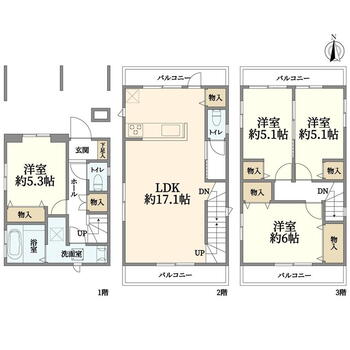 大和町２（薬師堂駅）　３９８０万円 3980万円、4LDK、土地面積65.71m<sup>2</sup>、建物面積111.84m<sup>2</sup> 