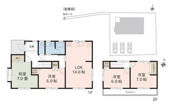 町庭坂字柿ノ下（庭坂駅）　１７９８万円 1798万円、4LDK、土地面積342.3m<sup>2</sup>、建物面積93.56m<sup>2</sup> 