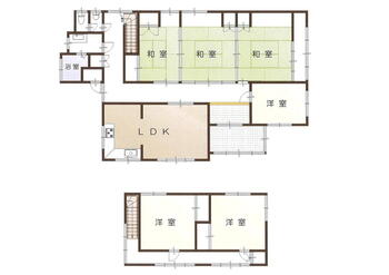 昭和大久保字汲田（大久保駅）　３００万円 300万円、6LDK、土地面積299.4m<sup>2</sup>、建物面積164.64m<sup>2</sup> 