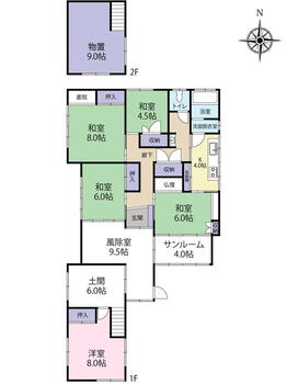 熱海町熱海６　５８０万円 580万円、4K、土地面積227m<sup>2</sup>、建物面積73.71m<sup>2</sup> 