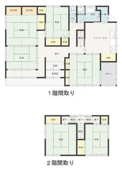 大字鮫町字上盲久保　５００万円 500万円、6DK、土地面積425.7m<sup>2</sup>、建物面積135.31m<sup>2</sup> 