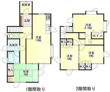 大字筒井字八ツ橋（筒井駅）　１１００万円 1100万円、4LDK、土地面積129.62m<sup>2</sup>、建物面積102.13m<sup>2</sup> 