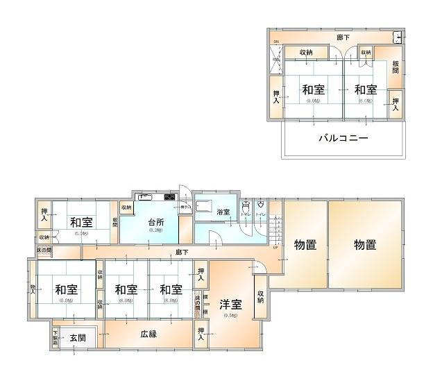 大字小坂字小坂（藤田駅）　９８０万円 980万円、7DK、土地面積603.87m<sup>2</sup>、建物面積216.52m<sup>2</sup> 