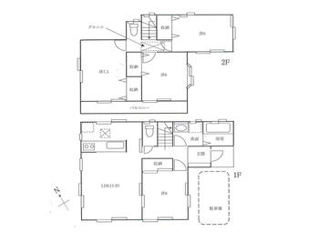 関間４（若葉駅）　２２８０万円 2280万円、4LDK、土地面積95.93m<sup>2</sup>、建物面積94.06m<sup>2</sup> カーポートのある4LDK