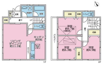 桜木２（桜木駅）　２３８０万円 2380万円、3LDK+S、土地面積130.09m<sup>2</sup>、建物面積91.53m<sup>2</sup> 千葉市若葉区桜木2丁目　中古一戸建　千葉都市モノレール【桜木駅】 3LDK+屋根裏納戸