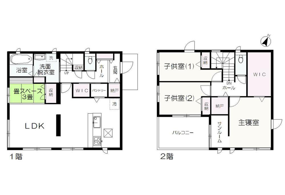 横手町（倉賀野駅）　４５００万円 4500万円、3LDK、土地面積250.07m<sup>2</sup>、建物面積113.97m<sup>2</sup> 間取り図