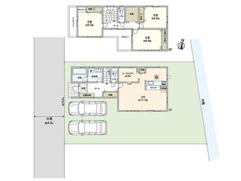 大字内野本郷（宮原駅）　３４９０万円 3490万円、3LDK、土地面積176.8m<sup>2</sup>、建物面積97.7m<sup>2</sup> 間取図