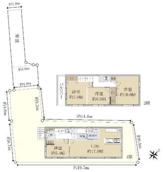 西戸部町１（日ノ出町駅）　５８００万円 5800万円、4LDK、土地面積151.47m<sup>2</sup>、建物面積105.57m<sup>2</sup> 