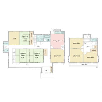 岸（山北駅）　２９８０万円 2980万円、7DK+S（納戸）、土地面積1,931.46m<sup>2</sup>、建物面積187.36m<sup>2</sup> 和室が3部屋、洋室が4部屋備わっています。1階の約8.0帖の和室2部屋と2階の洋室2部屋は、それぞれ二間続きのため一体利用も可能です。庭を眺めることのできる縁側が備…
