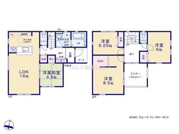 椿山２　３９８０万円 3980万円、4LDK、土地面積207.64m<sup>2</sup>、建物面積105.16m<sup>2</sup> 廊下を中心とする生活の利便性が重視された間取りの住宅です。 和室4.5帖はお子様のプレイスペースや客間としても。