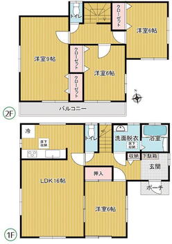 江田町（新前橋駅）　１７８０万円 1780万円、4LDK、土地面積212.58m<sup>2</sup>、建物面積104.33m<sup>2</sup> 全居室南向き、陽当り・通風良好な4LDK。各居室に収納があり、お部屋もすっきり片付きます。