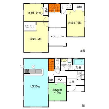 箕郷町柏木沢（群馬総社駅）　２０８０万円 2080万円、4LDK、土地面積276.16m<sup>2</sup>、建物面積112.61m<sup>2</sup> シューズインクロークやWIC付き！ ２階ホールから直接アクセスできるインナーバルコニー♪