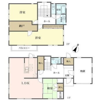 国府台４（矢切駅）　６３８０万円 6380万円、3LDK+S、土地面積387.82m<sup>2</sup>、建物面積148.43m<sup>2</sup> 間取図